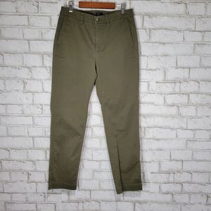 J. Crew green trouser Size 0 -97%Cotton & 3%Elastin